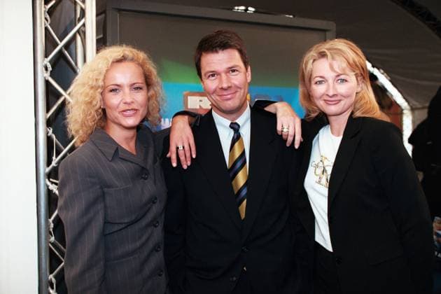 Sat.1, TV Show Ich drück Dich! - (v.l.n.r) Katja Burkard, deutsche Fernsehmoderatorin, Moderatorin - Peter Kloeppel, deutscher Journalist, Fernsehmoderator, Moderator - Frauke Ludowig, deutsche Fernsehmoderatorin, Moderatorin, Berlin Berlin Deutschland Copyright: ZIKxImages UnitedArchiveszikimages59087 EDITORIAL USE ONLY