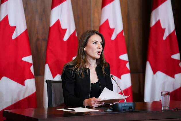 July 25, 2022, Ottawa, Ontario, CAN: Conservative member s of Parliament Raquel Dancho holds a press conference in Ottawa on Monday, July 25, 2022, to discuss the upcoming hearing at the Standing Committee on Public Safety and National Security into allegations of political interference in the 2020 Nova Scotia Mass Murder Investigation. Ottawa CAN  - ZUMAc35_ 20220725_zaf_c35_002 Copyright: xSeanxKilpatrickx