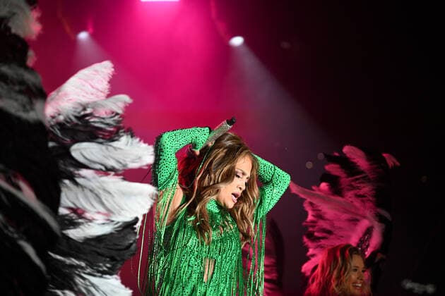 Jennifer Lopez performing at the IATA AGM 2022 Gala Dinner hosted by Qatar Airways in Doha, Qatar, on June 20, 2022.  , aflo_194428639.JPG,