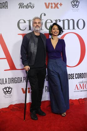 July 26, 2022, Mexico City, Mexico City, Mexico: July 26, 2022, Mexico City, Mexico: Juan Pablo Medina, Maya Zapata pose for photos during the red carpet of ‘Enfermo de Amorâ€⠢ film premiere at Cinemex Amtara. on July 26, 2022 in Mexico City, Mexico. Mexico City Mexico - ZUMAe321 20220726_zia_e321_085 Copyright: xJulianxLopezx xEyepixxGroupx