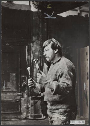 Elsevier photo collection. Still from the film reality (from Jan Vrijman) about Karel Appel. July 19, 1946 Copyright: xpiemagsx pienatarchpart517102021-30660 !ACHTUNG AUFNAHMEDATUM GESCHÄTZT!