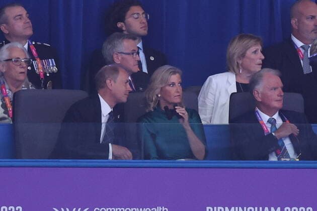 . 28 07 2022. Birmingham , United Kingdom. Prince Charles and Camilla and Prince Edward and Sophie at the opening ceremony of the 2022 Commonwealth Games in Birmingham, United Kingdom.  xStephenxLockx xi-Imagesx IIM-23646-0004