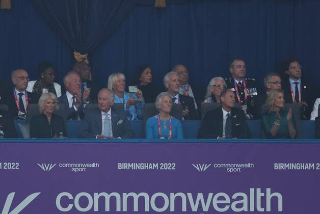 . 28 07 2022. Birmingham , United Kingdom. Prince Charles and Camilla and Prince Edward and Sophie at the opening ceremony of the 2022 Commonwealth Games in Birmingham, United Kingdom.  xStephenxLockx xi-Imagesx IIM-23646-0012