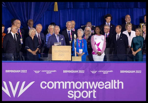 . 28 07 2022. Birmingham , United Kingdom. Prince Charles and Camilla at the opening ceremony of the 2022 Commonwealth Games in Birmingham, United Kingdom.  xStephenxLockx xi-Imagesx IIM-23646-0044