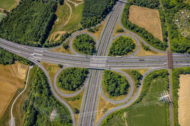 Luftbild, Autobahnkreuz Dortmund-Hafen, Autobahn A45 und Mallinckrodtstraße, Jungferntal, Dortmund, Ruhrgebiet, Nordrhein-Westfalen, Deutschland !ACHTUNGxMINDESTHONORARx60xEURO! *** Aerial view, freeway junction Dortmund port, freeway A45 and Mallinckrodtstraße, Jungferntal, Dortmund, Ruhr area, North Rhine-Westphalia, Germany ATTENTIONxMINESTHONORARx60xEURO