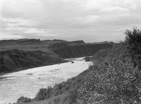 Poll photo collection. Iceland. The NorÃ°ura (North River). 1934. Iceland Copyright: xpiemagsx pienatarchpart630102021-18696 !ACHTUNG AUFNAHMEDATUM GESCHÄTZT!