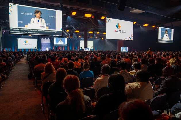 July 29, 2022, Montreal, PQ, Canada: Adeeba Kamarulzaman, president of the International Aids Society addresses the opening ceremony of the AIDS 2022 conference in Montreal on Friday, July 29, 2022. Montreal Canada  - ZUMAc35_ 20220729_zaf_c35_023 Copyright: xPaulxChiassonx