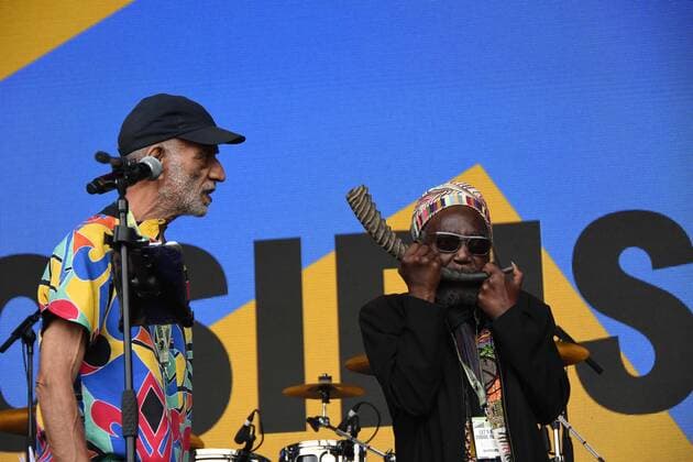 July 30, 2022, Malmesbury, England, United Kingdom: Womad (World of Music and Dance) festival took place at Charlton Park, Wiltshire. Acts from all over the world gathered for the festival s fourtieth anniversary. Osibisa have been going 50 years and were introduced by Peter Gabriel. Malmesbury United Kingdom - ZUMAr169 20220730_zip_r169_022 Copyright: xRodxHarbinsonx