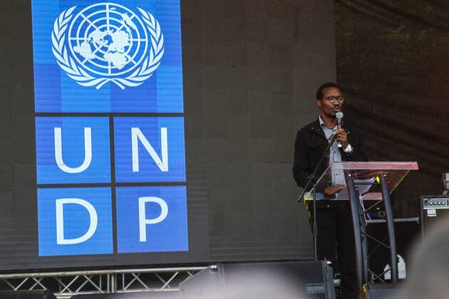 July 30, 2022, Nakuru, Rift Valley, Kenya: UNDP Team Leader in Governance, Dan Juma speaks during the Nakuru peace concert held to preach peace and harmony ahead of Kenya s August general election. Kenyans will be going to the polls to choose their preferred president and members of both the national and county assemblies. Nakuru Kenya - ZUMAs197 20220730_zaa_s197_042 Copyright: xJamesxWakibiax