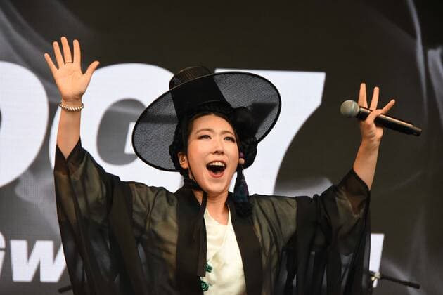 July 30, 2022, Malmesbury, England, United Kingdom: Womad (World of Music and Dance) festival took place at Charlton Park, Wiltshire. Acts from all over the world gathered for the festival s fourtieth anniversary. ADG7 from South Korea shared their contemporary take on traditional Korean folk music. Malmesbury United Kingdom - ZUMAr169 20220730_zip_r169_038 Copyright: xRodxHarbinsonx