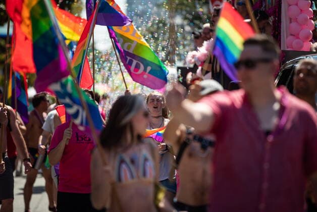 July 31, 2022, VANCOUVER, BC, CANADA: People march in the Vancouver Pride Parade, in Vancouver, on Sunday, July 31, 2022. VANCOUVER CANADA  - ZUMAc35_ 20220731_zaf_c35_054 Copyright: xDarrylxDyckx