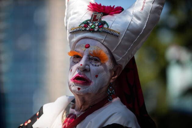 July 31, 2022, VANCOUVER, BC, CANADA: Sister Diversity Rains waits for the Vancouver Pride Parade to begin, in Vancouver, on Sunday, July 31, 2022. VANCOUVER CANADA  - ZUMAc35_ 20220731_zaf_c35_060 Copyright: xDarrylxDyckx