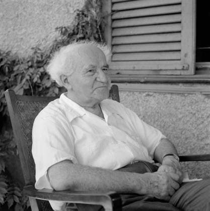 Poll photo collection. David Ben-Gurion During the recording of a filmed interview by the National Broadcast Corporation. January 1, 1964. Israel Copyright: xpiemagsx pienatarchpart630102021-37248 !ACHTUNG AUFNAHMEDATUM GESCHÄTZT!