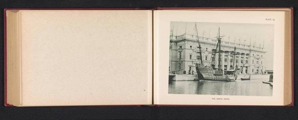Replica of the Santa Maria, a sailing ship from Christopher Columbus, at the World s Columbian Exposition in Chicago in 1893; The Santa Maria .. Copyright: xpiemagsx rikmpie02032021-47683 !ACHTUNG AUFNAHMEDATUM GESCHÄTZT!