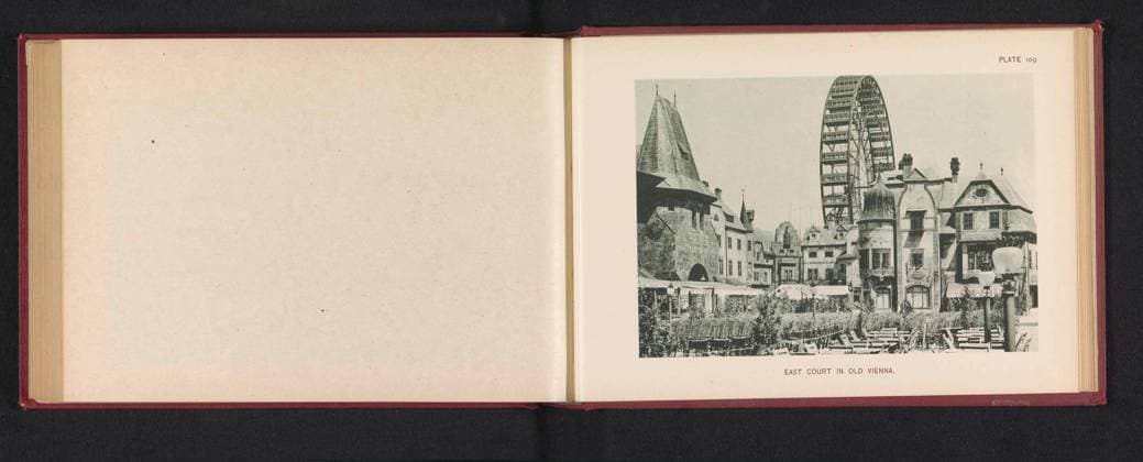 View of a square with replicas of historic buildings on the World s Columbian Exposition in Chicago in 1893; East Court in Old Vienna .. Copyright: xpiemagsx rikmpie02032021-47731 !ACHTUNG AUFNAHMEDATUM GESCHÄTZT!