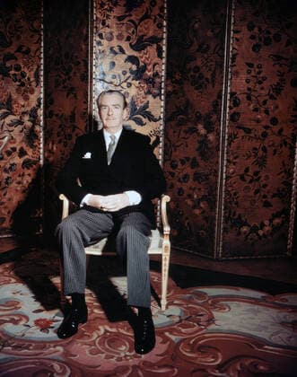 Circa 1956, London, England, United Kingdom: Sir ROBERT ANTHONY EDEN, 1st Earl of Avon, KG, MC, PC was a British Conservative Party politician who served as Foreign Secretary and Prime Minister of the United Kingdom 1955-1957. London United Kingdom - ZUMAk09_ 19560402_zka_k09_991 Copyright: xKeystonexUSAx