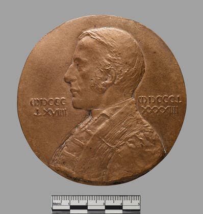 Trial of medal of Charles William Eliot, 1834-1926, obverse. Subject: Charles William Eliot, American, 1834 1926 Artist: Bela Lyon Pratt, American, 1867 1917, Art School Certificate of Completion, 1888, B.F.A. 1899 Copyright: xpiemagsx yaleartpiemags28022022-70808 !ACHTUNG AUFNAHMEDATUM GESCHÄTZT!