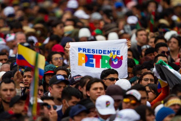News Themen der Woche KW31 August 7, 2022, Bogota, Cundinamarca, Colombia: People gather at Bogota s Plaza de Bolivar during the inauguration event of Colombia s first left-wing president Gustavo Petro inauguration event, in Bogota, Colombia, August 7, 2022. : Long Visual Press Bogota Colombia - ZUMAvp1_ 20220807_zia_vp1_002 Copyright: xChepaxBeltranx
