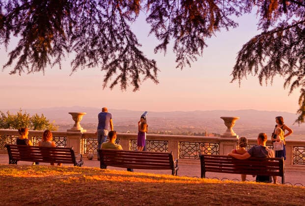 Viewpoint from Giardini Carducci garden. Perugia. Umbria. Italy. Europe Â¬ÂGiuseppeGreco REDA&CO 1028_11_GGR2184