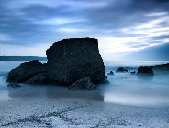 Creative Highlights World Picture of a beautiful beach at night in Long exposition mode  Copyright: 30300926