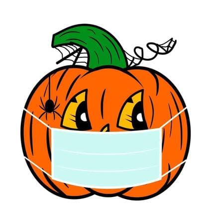  Illustration. A happy Halloween pumpkin with a face mask, Illustration of a happy Halloween pumpkin with a face mask, Illustration of a happy Halloween pumpkin with a face mask, 10.09.2020, Copyright: x25ehaag6x Panthermedia28831074.jpg