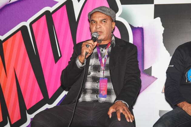 SÃO PAULO, SP - 10.08.2022: COLETIVA E PREVIEW DO PREMIO MUS - Press conference for the launch of the MUS Award at Audio in São Paulo on Wednesday night (10). The award seeks to promote, amplify and support new and old talents in Brazilian music. In the photo, Clemente Nascimento from the band Inocentes, one of the curators of the event. x2247719x  YurixMurakami