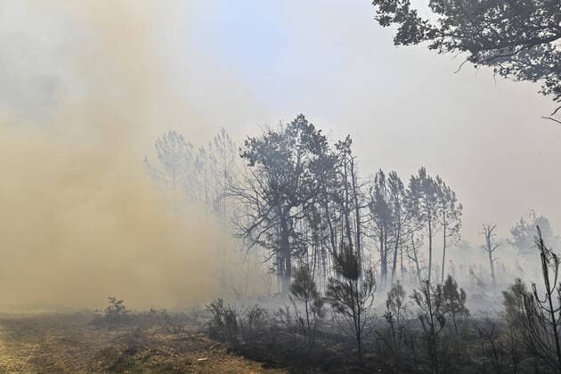 Bilder des Jahres 2022, News 08 August News Themen der Woche KW32 News Bilder des Tages Les Feus aux alentours de Hostens NEWS : Elisabeth Borne et Gerald Darmannin sur les Incendies de Forets en Gironde - Hostens - Le 11 08 2022 ThierryBreton Panoramic 