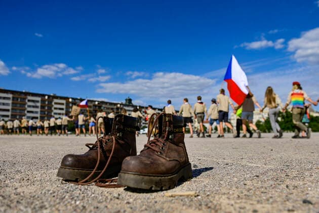 News Themen der Woche KW32 News Bilder des Tages Central European Jamboree 2022, international meeting of scouts from Poland, Hungary, Slovakia and Czechia in Prague, Czech Republic, August 11, 2022, organised by Czech scout organisation Junak and Prague City. (CTKxPhoto RomanxVondrous) CTKPhotoP2022081106690  vnd 5
