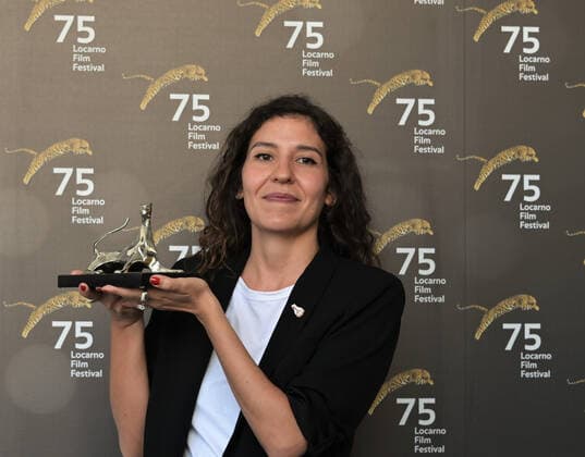Locarno, Swiss Locarno Film Festival 2022 Award Ceremony photocall Valentina Maurel director Tengo suenos electricos fim Pardo for Best Director In the picture: Valentina Maurel  Copyright: xNickxZonnax xipa-agency.netx xNickxZonnax