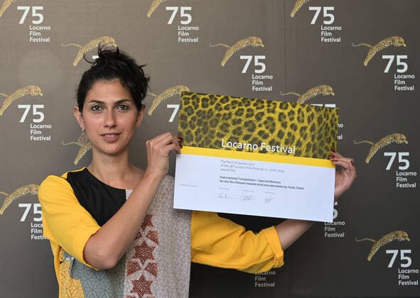 Locarno, Swiss Locarno Film Festival 2022 Award Ceremony Palmares photocall In the picture: Hoda Taheri Special mention Leopards of Tomorrow  Copyright: xNickxZonnax xipa-agency.netx xNickxZonnax