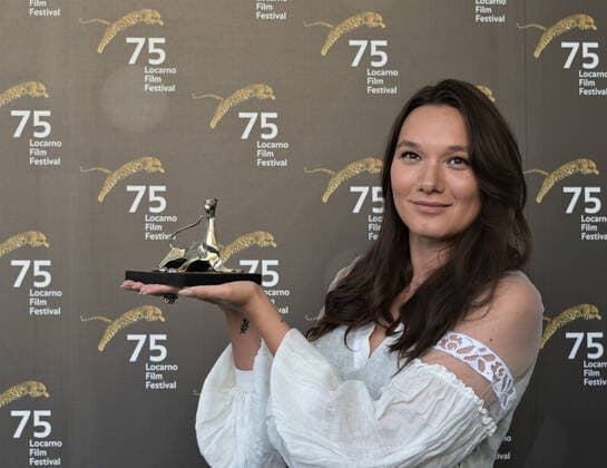 Locarno, Swiss Locarno Film Festival 2022 Award Ceremony Palmares photocall In the picture: Christina Tynkevych director Pardo for Special Jury Prize Cine + Cineasti del Presente Competition  Copyright: xNickxZonnax xipa-agency.netx xNickxZonnax