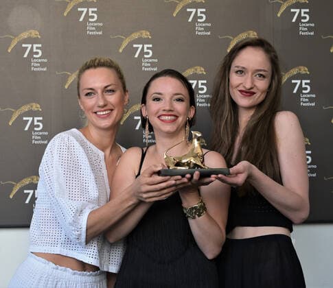 Locarno, Swiss Locarno Film Festival 2022 Award Ceremony Palmares photocall In the picture: Tereza NvotovÃ director Pardo Oro for Concorso Cineasti del Presente  Copyright: xNickxZonnax xipa-agency.netx xNickxZonnax