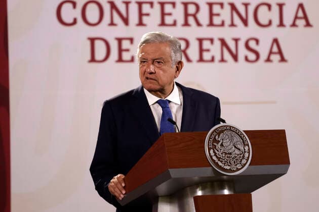 Mexiko, Präsident Andres Manuel Lopez Obrador Pressekonferenz in Mexiko-Stadt August 15, 2022, Mexico City, Mexico City, Mexico: August 15, 2022, Mexico City, Mexico: Mexican President Andres Manuel Lopez Obrador during his message at the daily media conference at the National Palace in Mexico City, Mexico. on August 15, 2022 in Mexico City, Mexico Mexico City Mexico - ZUMAe321 20220815_zia_e321_025 Copyright: xLuisxBarronx xEyepixxGroupx