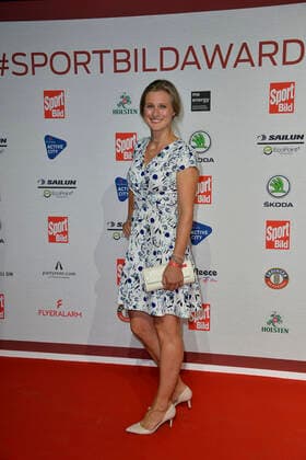 Britta Heidemann (Olympiasiegerin Degenfech- ten) bei Ankunft zu der Verleihung des SPORT BILD Awards in der Fischauktionshalle in Hamburg am 22.08.2022