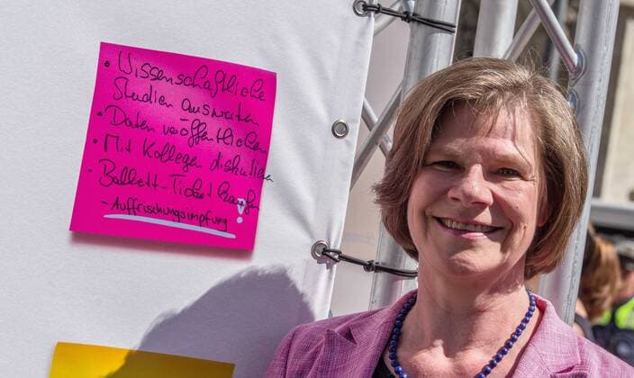 August 23, 2022, Munich, Bavaria, Germany: Professorin Ulrike Protzer (Lehrstuhl foÂ¼r Virologie an der Technischen UniversitoÂ¤t MoÂ¼nchen). Under the motto of Na Sicher , the Bavarian Health Minister Klaus Holetschek kicked off the new Coronavirus Covid-19 communication campaign. Through this campaign, the Ministry is providing information for the coming Fall and Winter and regarding Coronavirus booster vaccinations. Appearing alongside Minister Holetschek were Beatrix Zurek of the Munich city Health Department, as well as famed Virologist Professor Ulrike Protzer of TU Muenchen University. Munich Germany - ZUMAb160 20220823_zbp_b160_064 Copyright: xSachellexBabbarx