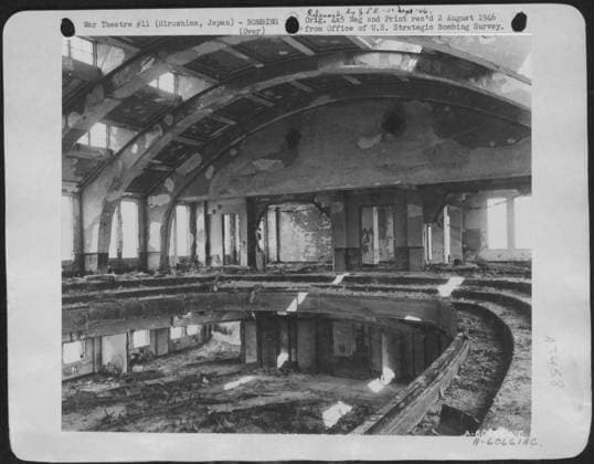 Interior View Of Atomic Bomb Damage To Hiroshima City Hall. Hiroshima, Japan. 1 November 1945. Copyright: xpiemagsx japapie03072022-534 !ACHTUNG AUFNAHMEDATUM GESCHÄTZT!