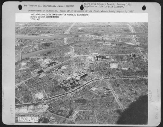 Destruction In Hiroshima, Japan After Dropping Of The First Atomic Bomb, August 6, 1945. Copyright: xpiemagsx japapie03072022-599 !ACHTUNG AUFNAHMEDATUM GESCHÄTZT!