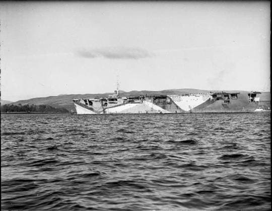 The Battle of the Atlantic 1939-1945 British Forces: HMS ACTIVITY, an escort carrier built in 1942, photographed at anchor in the Clyde. Copyright: xpiemagsx piemagsmindeffoxhill-1507 !ACHTUNG AUFNAHMEDATUM GESCHÄTZT!