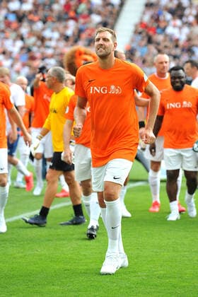 Champions for Charity. Dirk Nowitzki anläßlich des Benefiz-Fussballspieles Champions for Charity - Das Benefiz-Fussballspiel zu Ehren von Michael Schumacher am 24.08.2022 im Deutsche Bank Park, Frankfurt Main. 20220824MWI40201