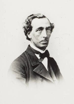 Portrait of Carl Herbold (1822-1885, singer, actor). Albumin tray on cardboard (Carte de-visit with studio print VERSO) Copyright: xpiemagsx dft02507 !ACHTUNG AUFNAHMEDATUM GESCHÄTZT!