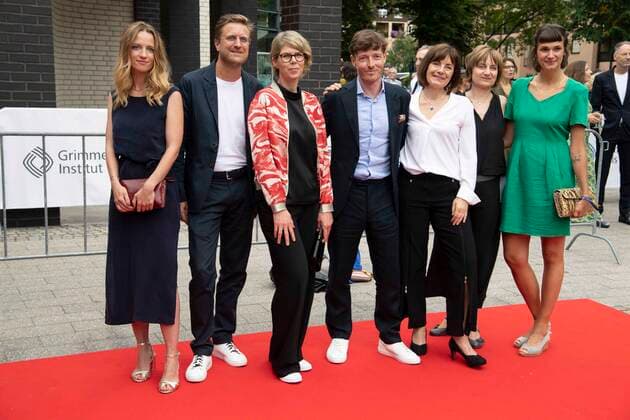 Das Team von Charite Intensiv, Preistraeger Information und Kultur, Roter Teppich, Red Carpet Show, Ankunft, arrival, 58. Verleihung des Adolf-Grimme-Preises Adolf-Grimme-Preis Grimmepreis in Marl, 26.08.2022. Ã‚