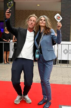 Richard Huber und Laila Stieler bei der 58. Verleihung des Grimme Preises 2022 im Theater der Stadt Marl. Marl, 26.08.2022