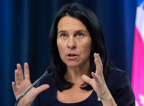 August 27, 2022, Montreal, PQ, Canada: Montreal Mayor Valerie Plante speaks during a news conference in Montreal, Saturday, August 27, 2022, where she outlined plans to tackle gun violence in Montreal. Montreal Canada  - ZUMAc35_ 20220827_zaf_c35_012 Copyright: xGrahamxHughesx