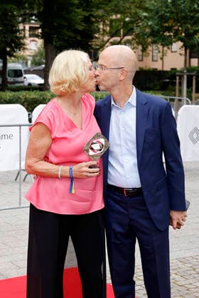 Journalistin Katrin Eigendorf mit ihrem Ehemann Jörg Eigendorf bei der 58. Verleihung des Grimme Preises 2022 im Theater der Stadt Marl. Marl, 26.08.2022 NRW Deutschland Copyright: xChristophxHardtx