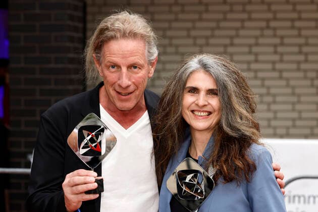 Regisseur Richard Huber und Autorin Laila Stieler bei der 58. Verleihung des Grimme Preises 2022 im Theater der Stadt Marl. Marl, 26.08.2022 NRW Deutschland Copyright: xChristophxHardtx