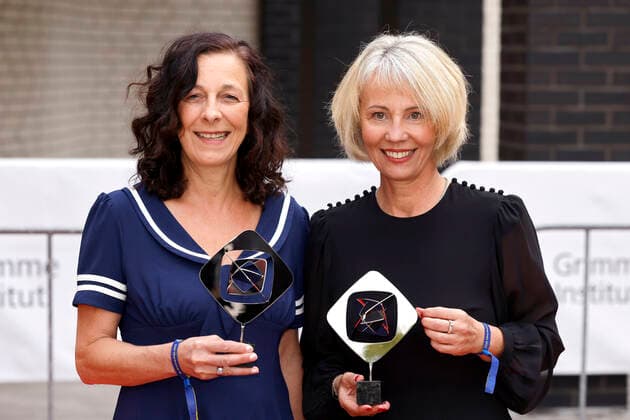 Christine Rütten und Petra Boberg (beide Konzeption Realisation) bei der 58. Verleihung des Grimme Preises 2022 im Theater der Stadt Marl. Marl, 26.08.2022 NRW Deutschland Copyright: xChristophxHardtx
