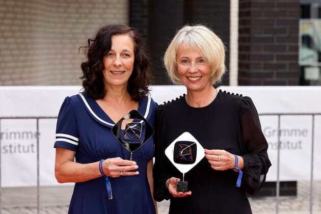 Christine Rütten und Petra Boberg (beide Konzeption Realisation) bei der 58. Verleihung des Grimme Preises 2022 im Theater der Stadt Marl. Marl, 26.08.2022 NRW Deutschland Copyright: xChristophxHardtx