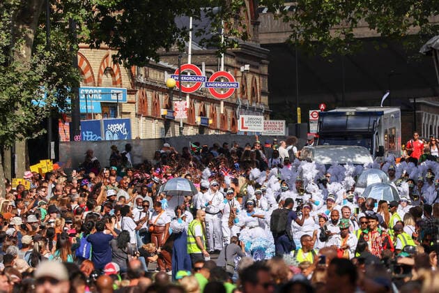 Bilder des Jahres 2022, News 08 August News Themen der Woche KW34 News Bilder des Tages . 28 08 2022. London, United Kingdom. Notting Hill Carnival. The worlds second largest street carnival returns to Notting Hill after a two year absence due to Covid19.  xMartynxWheatleyx xi-Imagesx IIM-23709-0013