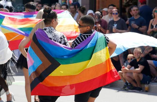 August 28, 2022, Ottawa, ON, Canada: People take part in the Capital Pride Parade in Ottawa on Sunday, August 28, 2022. Ottawa Canada  - ZUMAc35_ 20220828_zaf_c35_075 Copyright: xPatrickxDoylex