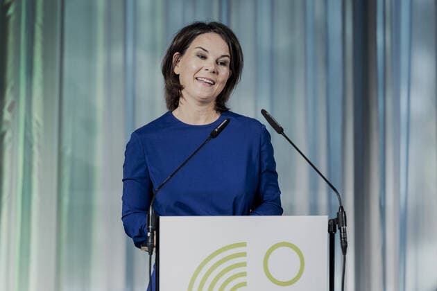 Annalena Baerbock (Buendnis 90 Die Gruenen), Bundesaussenministerin, aufgenommen im Rahmen der Verleihung der Goethe-Medaille in Weimar, 28.08.2022. Weimar Deutschland